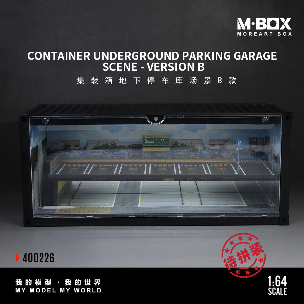 [Preorder] MBOX 1:64 CONTAINER UNDERGROUND PARKING GARAGESCENE-VERSION B MB400226