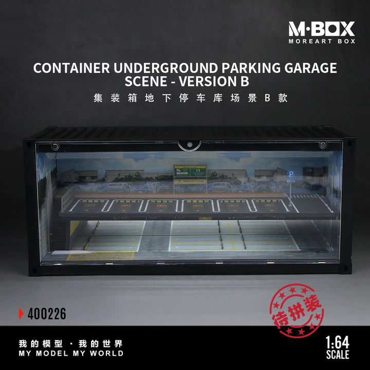 [Preorder] MBOX 1:64 CONTAINER UNDERGROUND PARKING GARAGESCENE-VERSION B MB400226