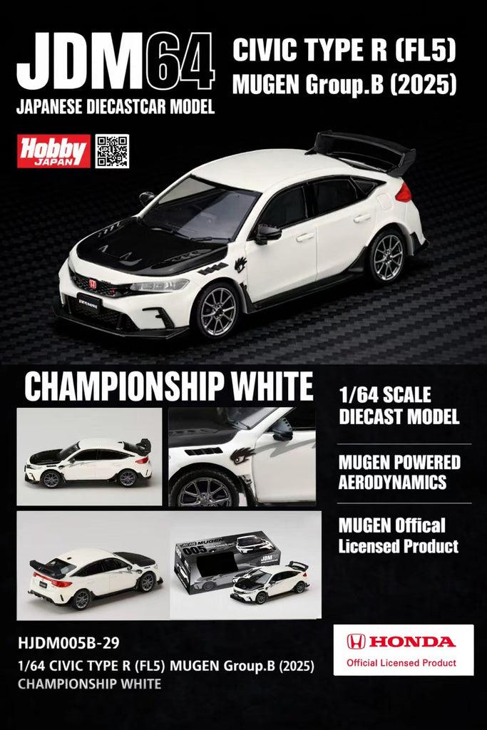 Preorder] Hobby Japan 1:64 Honda CIVIC TYPE R (FL5) MUGEN Group.B
