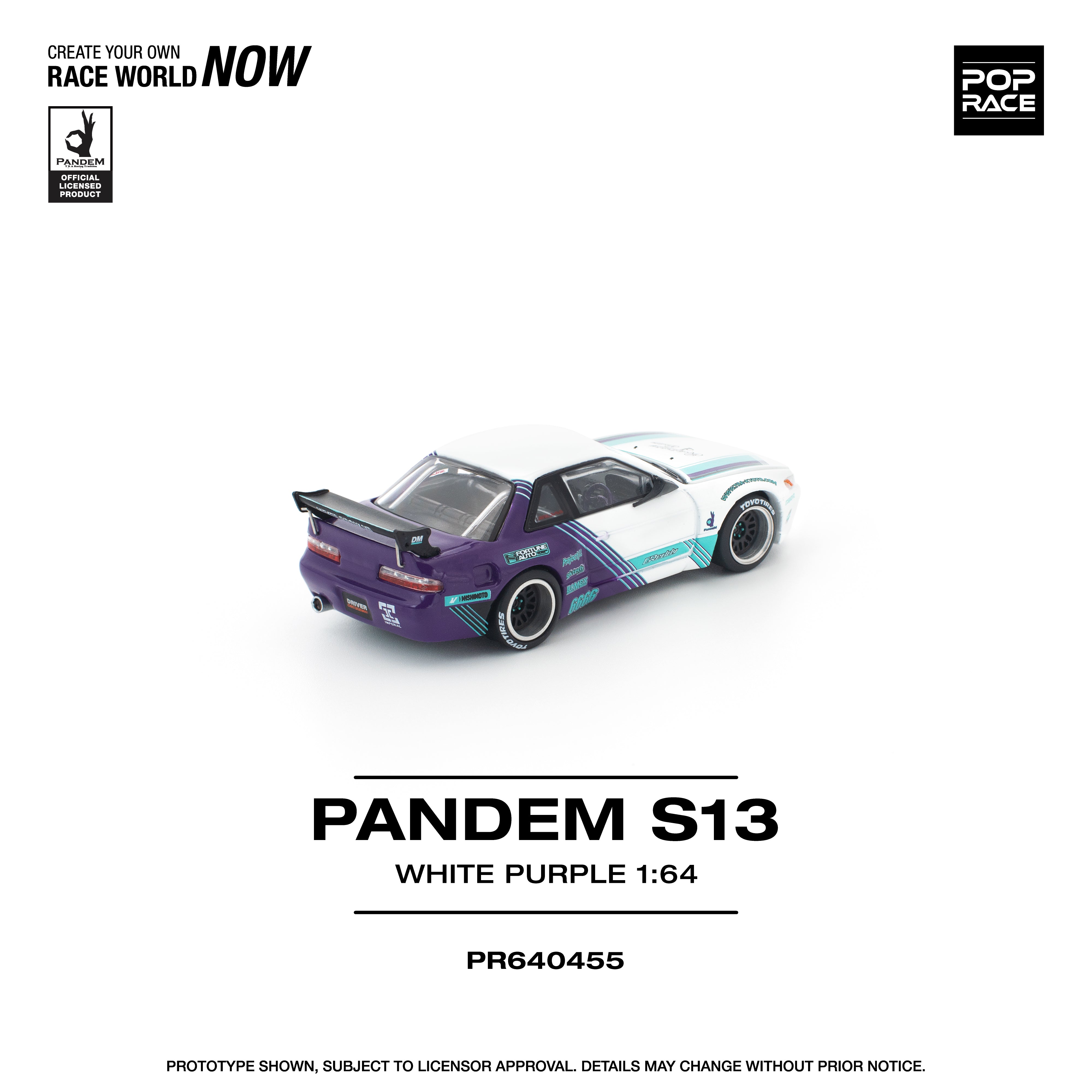 Preorder] POPRACE 1:64 PANDEM S13 WHITE PURPLE PR640455 – Horizon