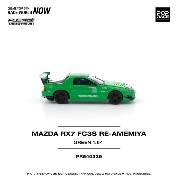 [Preorder] POPRACE 1:64 MAZDA RX7 (FC3S) RE-AMEMIYA GREEN PR640339