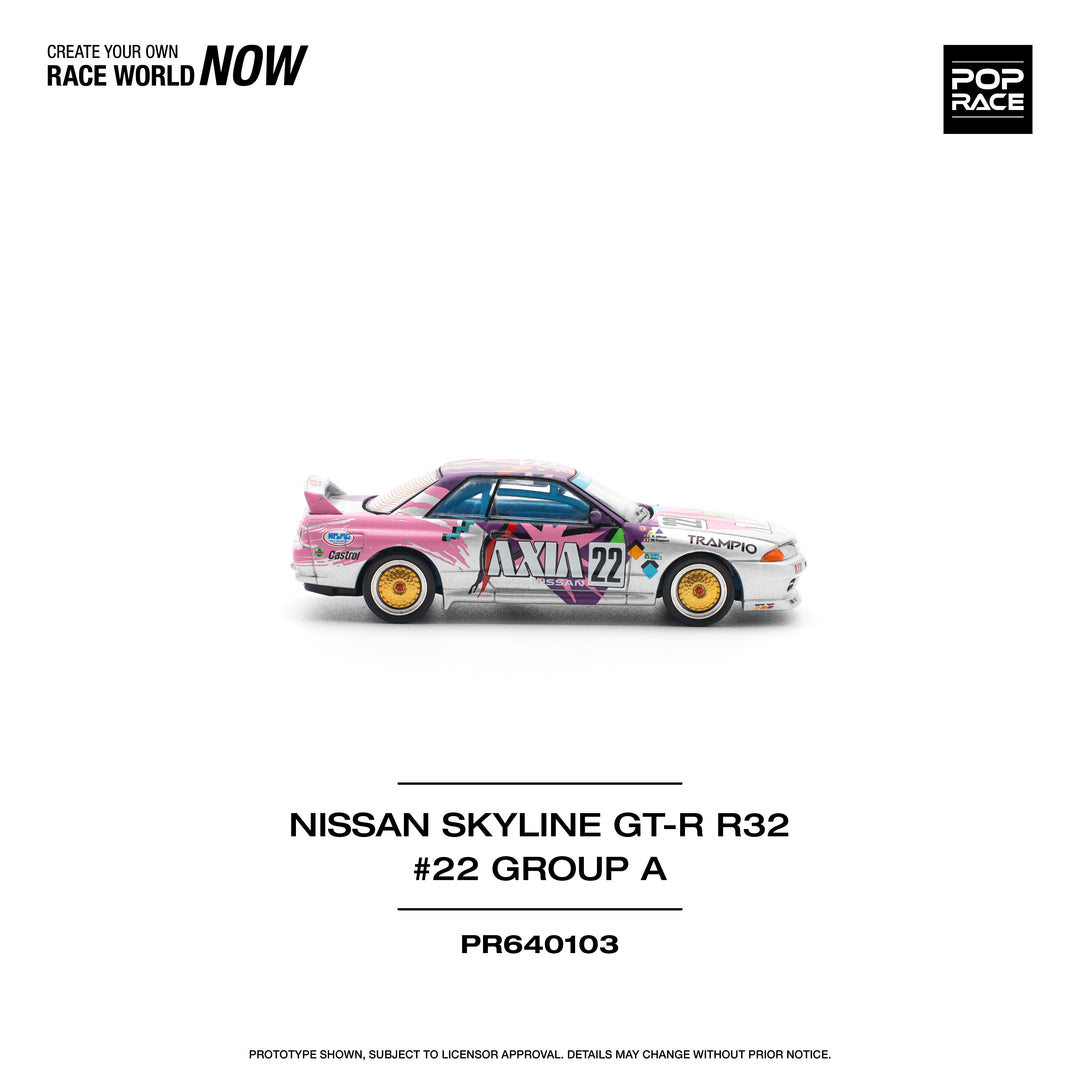 [Preorder] POPRACE 1:64 NISSAN SKYLINE GT-R R32 #22 AXIA GROUP A