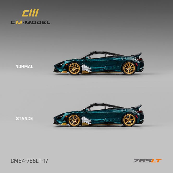 [Preorder] CM Model 1:64 McLaren 765LT Metallic black green