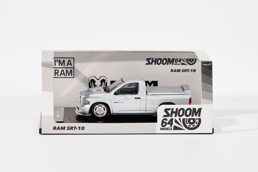 [Preorder] SHOOM64 1:64 Dodge 2003 RAM SRT-10 Silver (LHD) SHOOM-103-004
