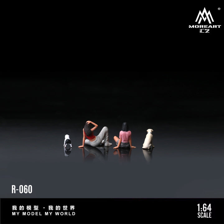 [Preorder] MoreArt 1:64 DOG WALKING GIRL DOLL C SET MO223060