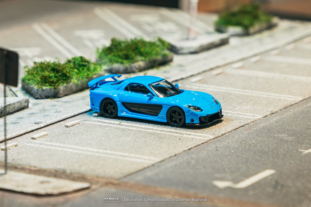 [Preorder] Tarmac Works 1:64 Mazda RX-7 VeilSide Fortune7 Blue T64G-075-BL