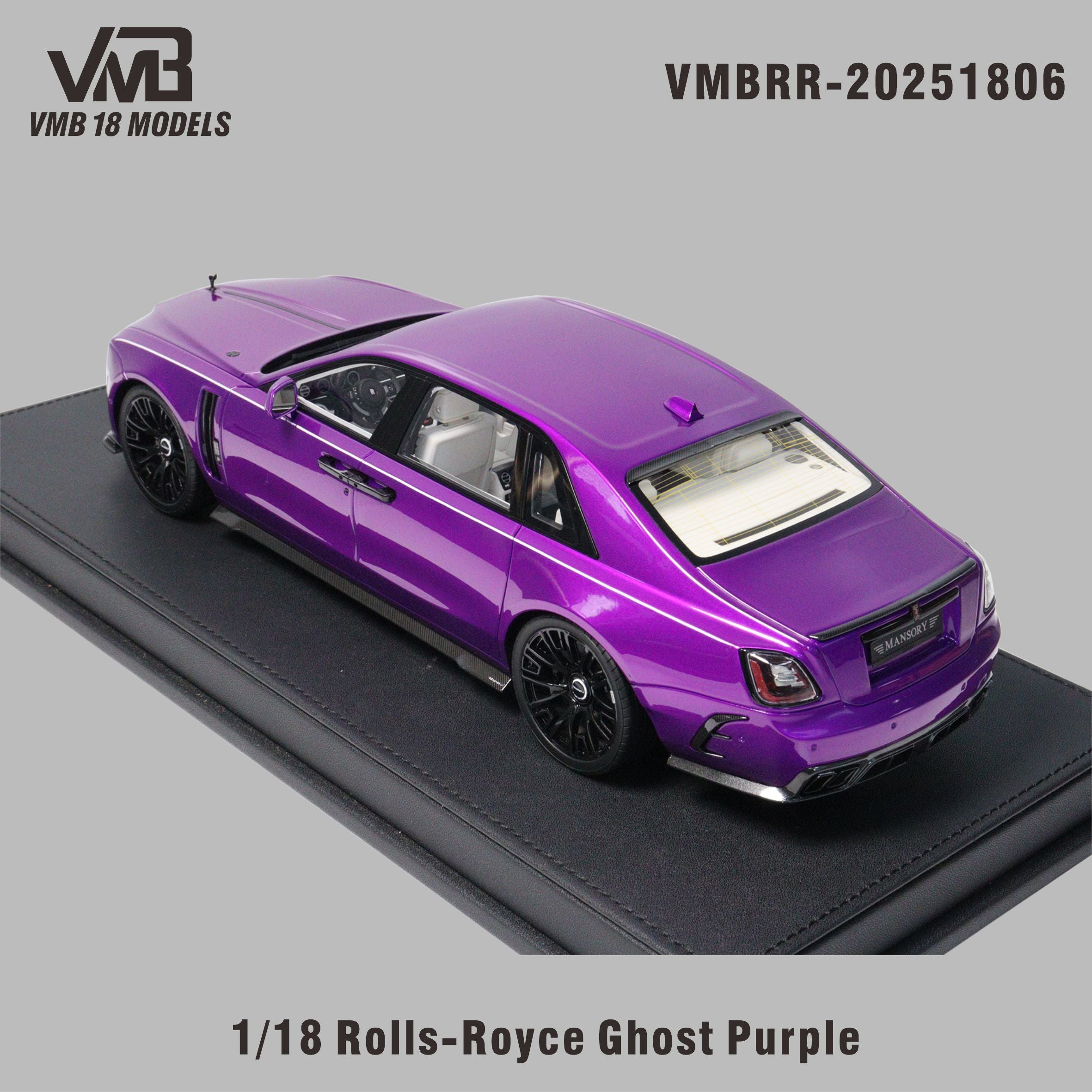 Preorder] VMB 1:18 Rolls-Royce Ghost - Purple Carbon – Horizon Diecast