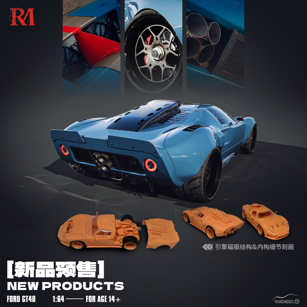 [Preorder] Rhino Model 1:64 Ford GT40 Blue