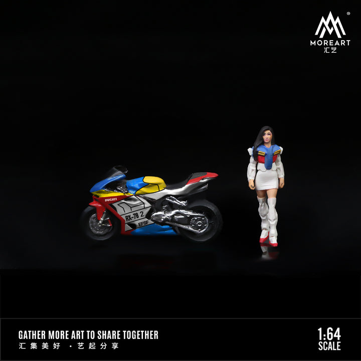 [Preorder] MoreArt 1:64 Ducati Mecha Theme MOTORCYCLE DOLL