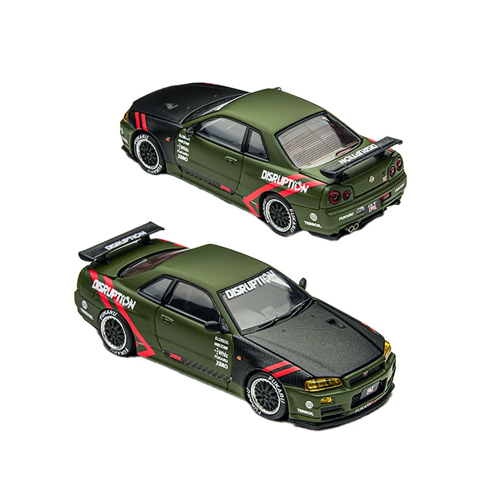 [Preorder] TimeMicro 1:64 Nissan Skyline GTR R34 Matte Green TM646317