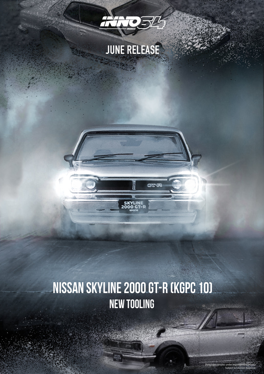 Inno64 1:64 Nissan Skyline 2000 GTR (KPGC10) Silver