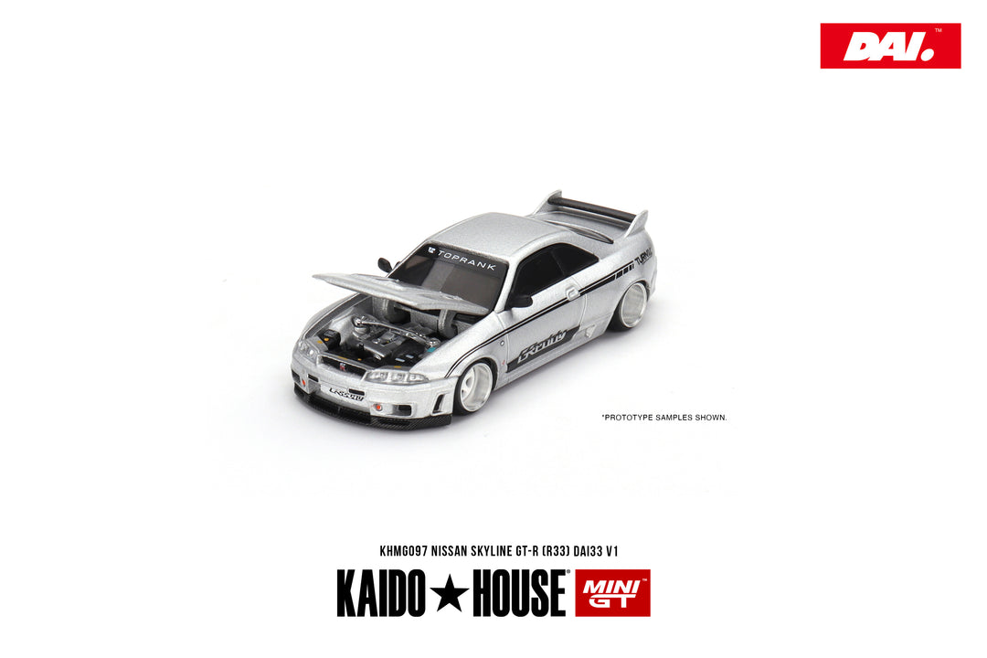 Kaido + MINIGT 1:64 Nissan Skyline GT-R (R33) DAI33 V1 KHMG097