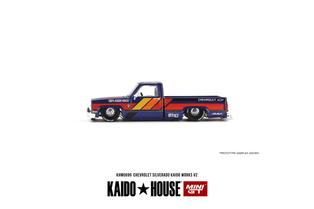 Kaido + MINIGT 1:64 Chevrolet Silverado KAIDO WORKS V2 KHMG099 Side