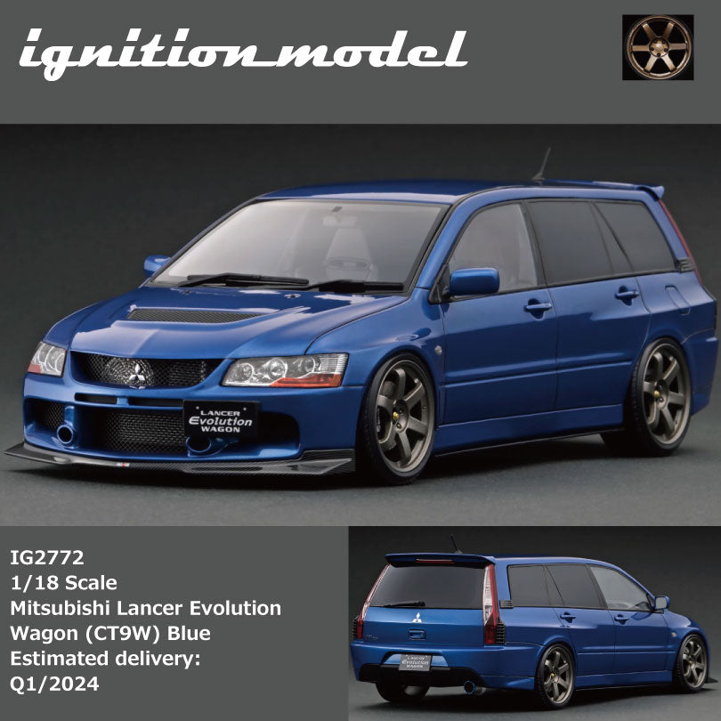 [Preorder] Ignition Model 1:18 Mitsubishi Lancer Evolution Wagon (CT9W) Blue