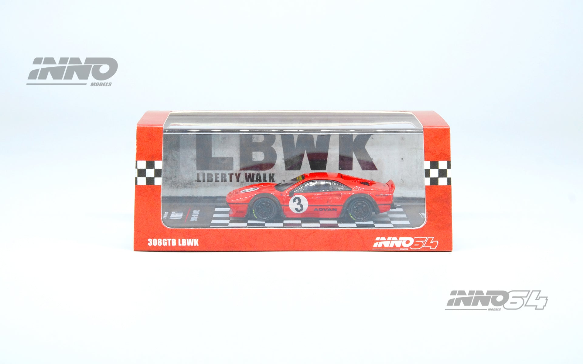 Inno64 1:64 LIBERTY WALK 308 GTB Red IN64-LBWK308-RED – Horizon