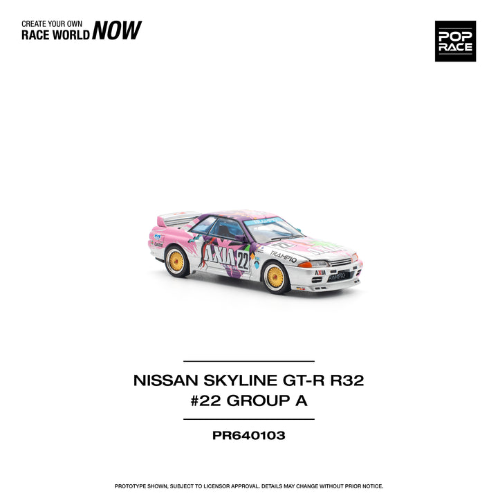 [Preorder] POPRACE 1:64 NISSAN SKYLINE GT-R R32 #22 AXIA GROUP A