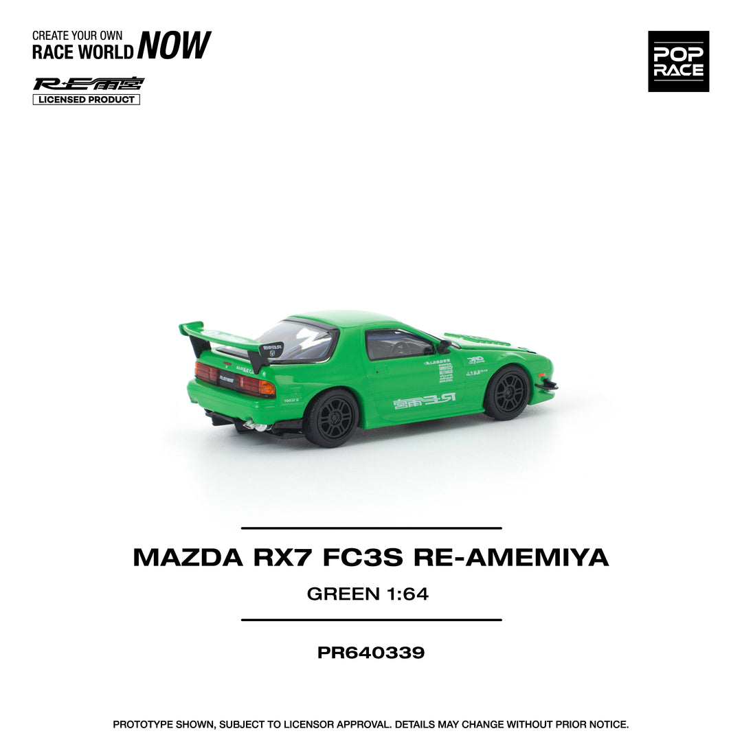 [Preorder] POPRACE 1:64 MAZDA RX7 (FC3S) RE-AMEMIYA GREEN PR640339