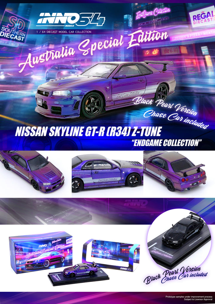 Inno64 1:64 Nissan Skyline GTR (R34) Z-Tune "ENDGAME" Australia Special Edition