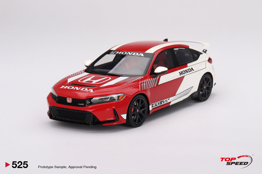 Topspeed 1:18 Honda Civic TYPE R #1 2023 Pace Car Red TS0525