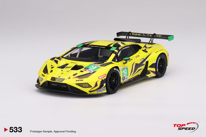 Topspeed 1:18 Lamborghini Huracán GT3 EVO2 #19 Iron Lynx 2023 IMSA Daytona 24 Hrs TS0533