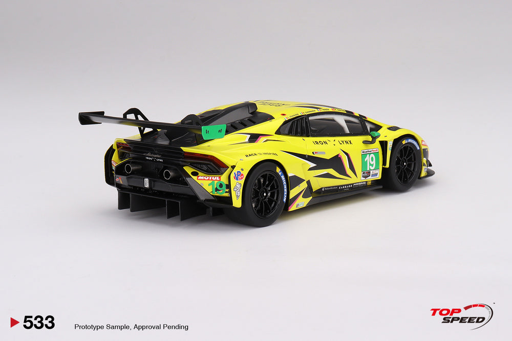 Topspeed 1:18 Lamborghini Huracán GT3 EVO2 #19 Iron Lynx 2023 IMSA Daytona 24 Hrs TS0533 Rear