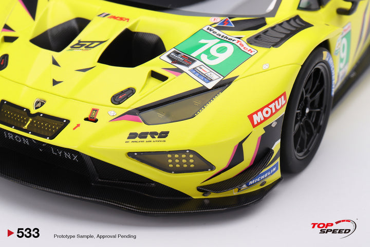 [Preorder] Topspeed 1:18 Lamborghini Huracán GT3 EVO2 #19 Iron Lynx 2023 IMSA Daytona 24 Hrs