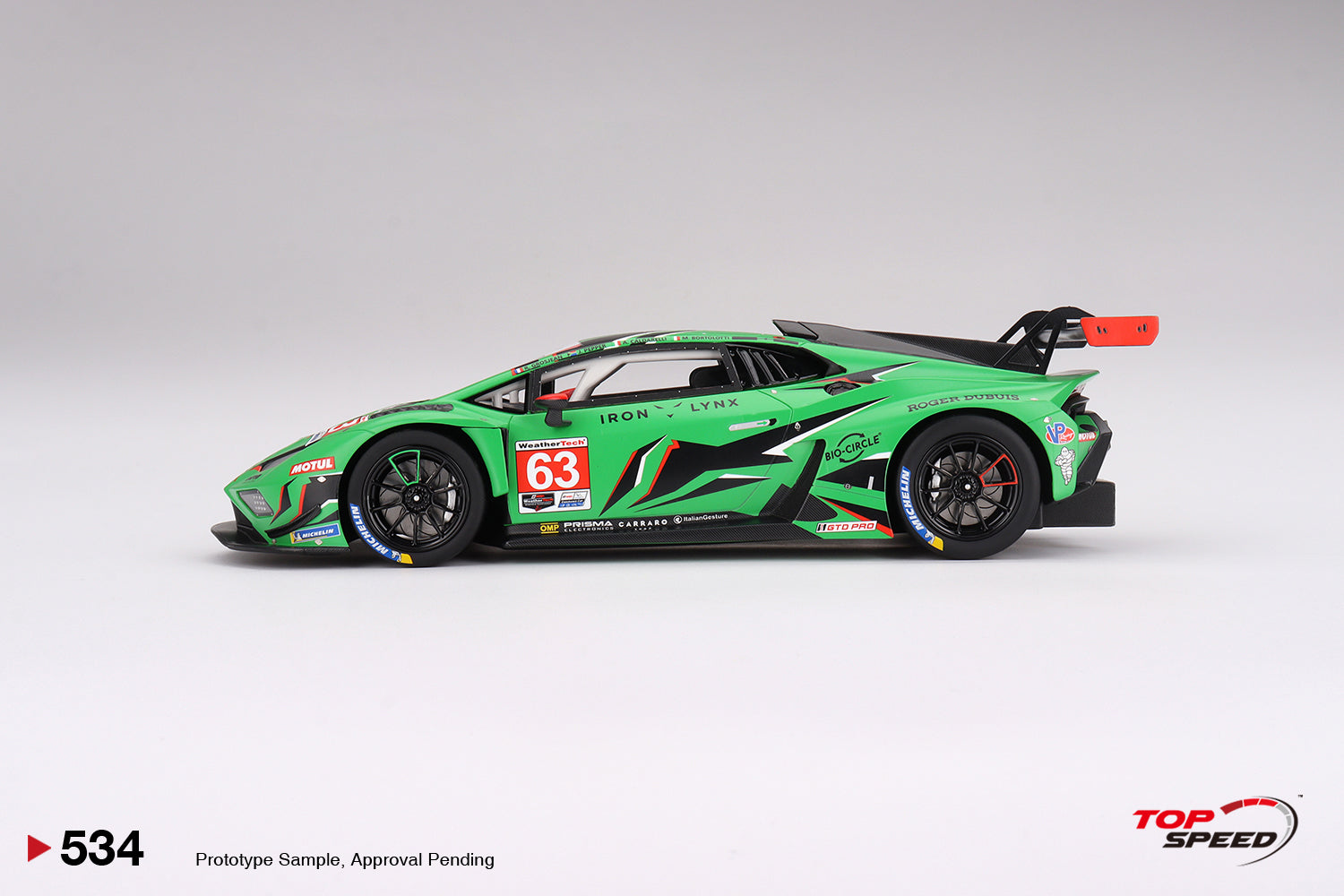 Topspeed 1:18 Lamborghini Huracán GT3 EVO2 #63 Iron Lynx 2023 IMSA 