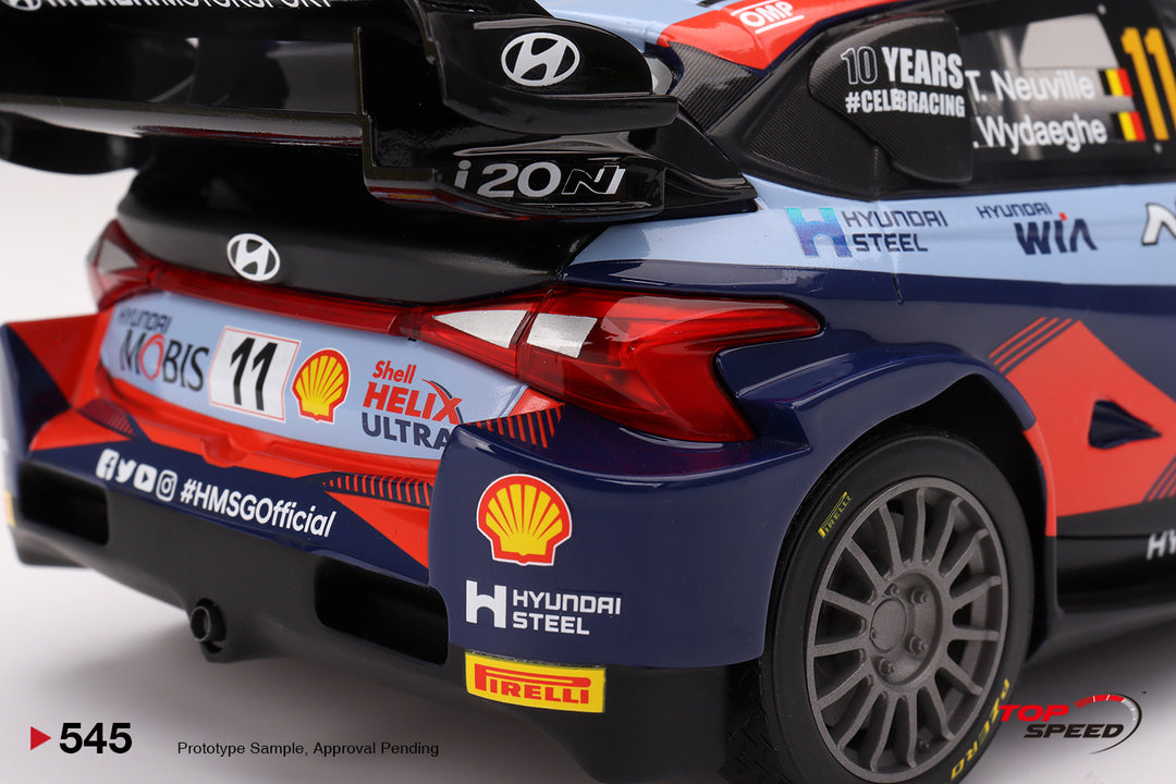 [Preorder] Topspeed 1:18 Hyundai i20 N Rally1 2023 Rally MonteCarlo 3rd Place #11