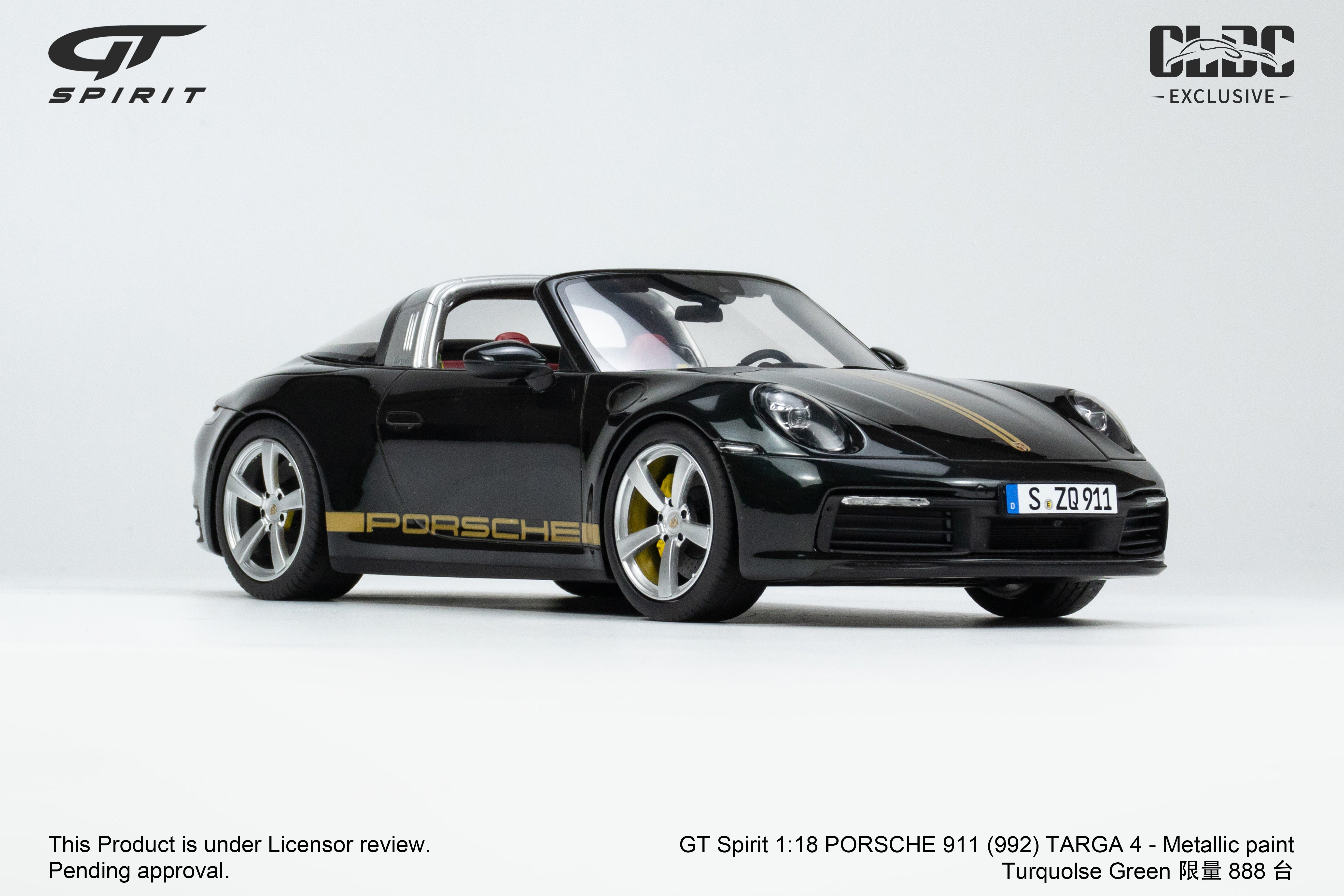 GT Spirit 1:18 Porsche 911(992) Targa 4 Metallic Paint