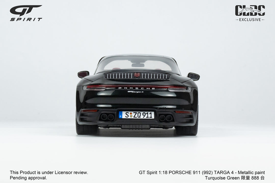 [Preorder] GT Spirit 1:18 Porsche 911(992) Targa 4 Metallic Paint Turquoise