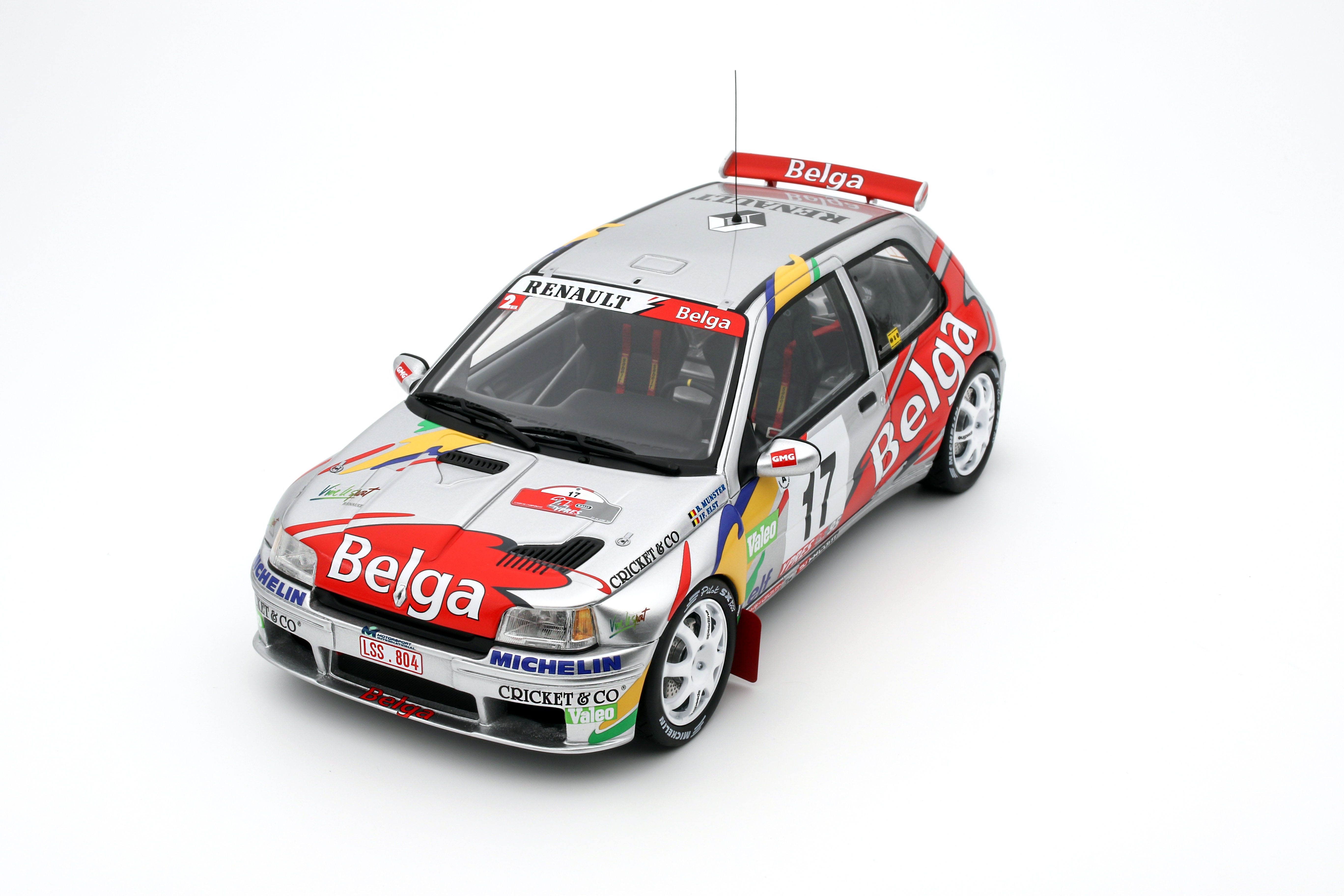 OttOmobile 1:18 RENAULT CLIO MAXI KIT CAR WHITE B. MUNSTER YPRES