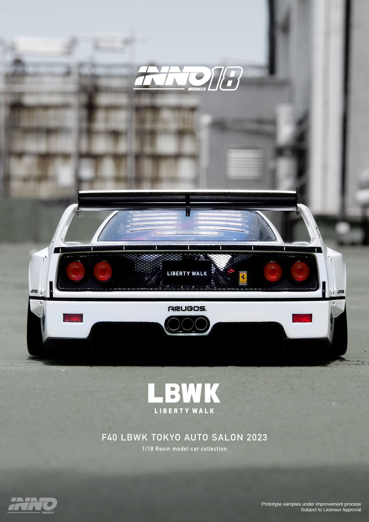 [Preorder] INNO 18 1:18 LBWK F40 White Tokyo Auto Salon 2023