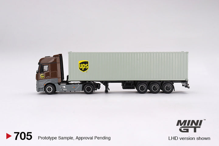 MINI GT 1:64 Mercedes-Benz Actros w/ 40 Ft Container MGT00705