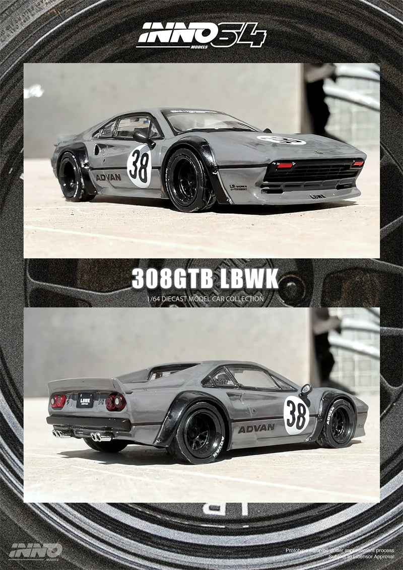 Inno64 1:64 LBWK 308 GTB Grey IN64-LBWK308-GREY – Horizon Diecast