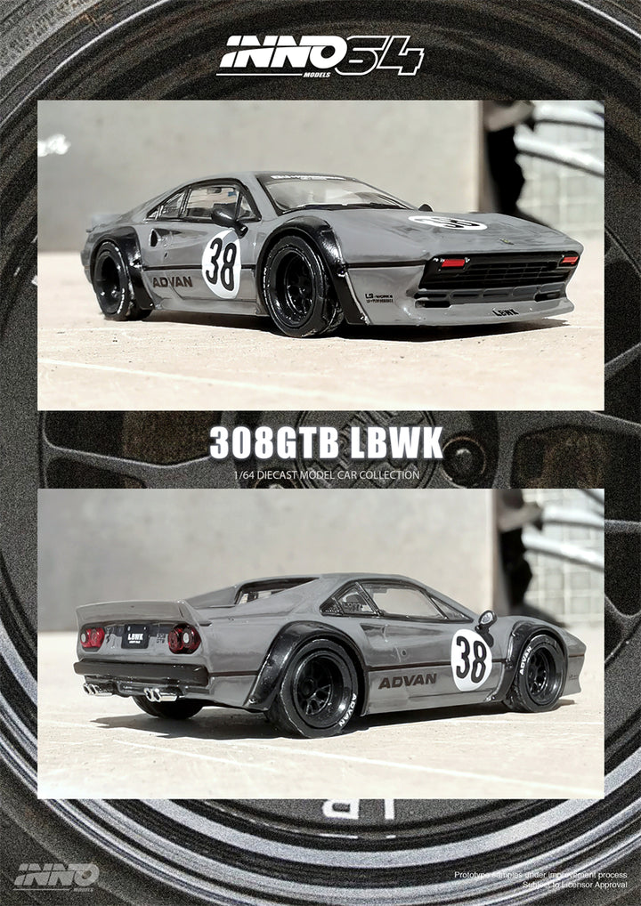 Inno64 1:64 LBWK 308 GTB Grey IN64-LBWK308-GREY