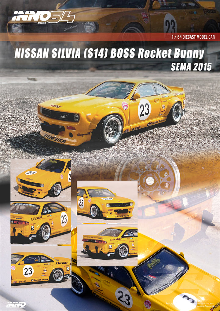 [Preorder] Inno64 1:64 Nissan Silvia (S14) BOSS "ROCKET BUNNY" SEMA 2015