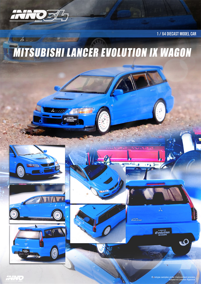 [Preorder] Inno64 1:64 Mitsubishi Lancer Evolution IX Wagon Blue