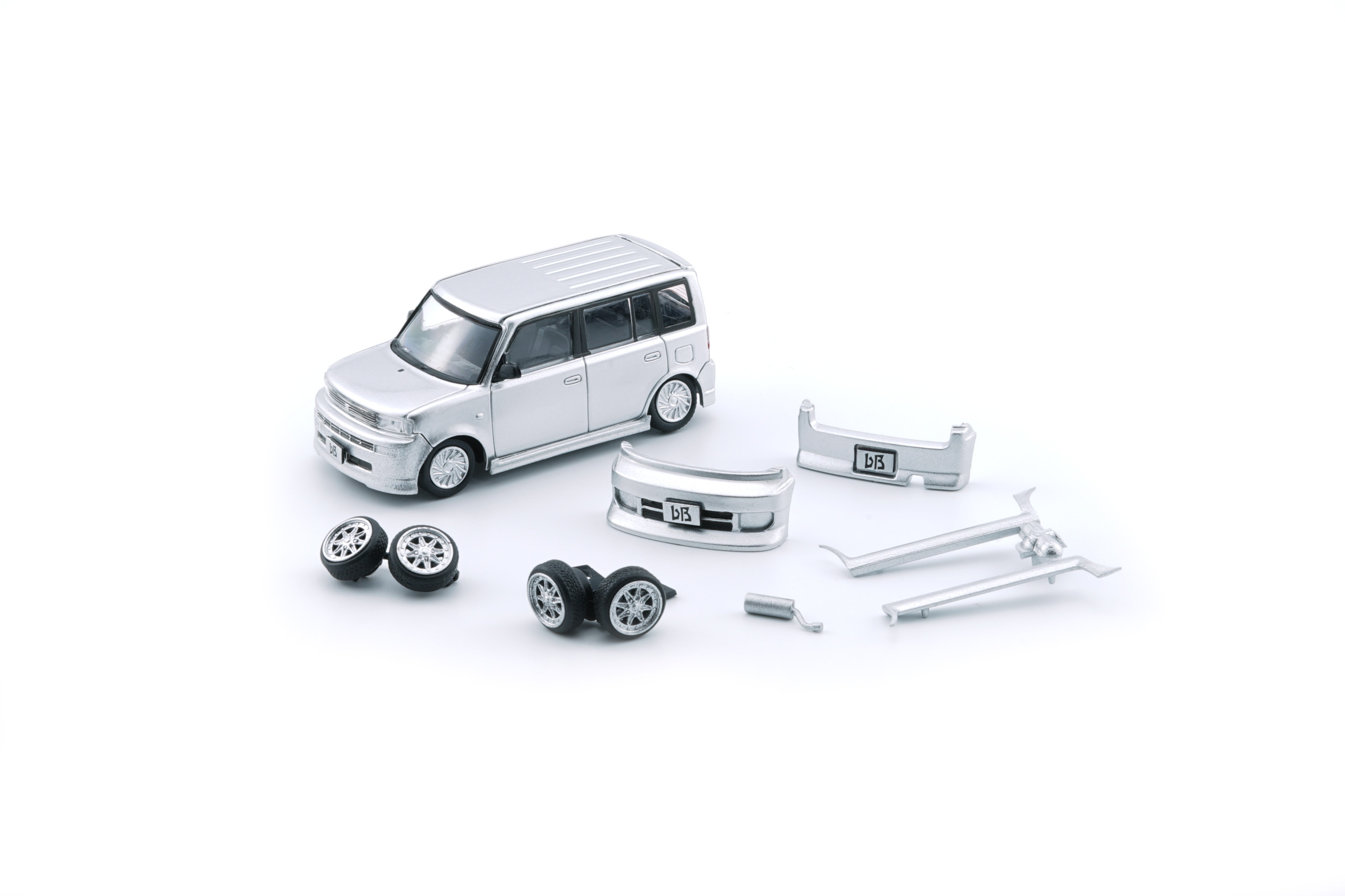 BM Creation 1:64 Toyota 2000 bB Silver 64B0380 – Horizon Diecast