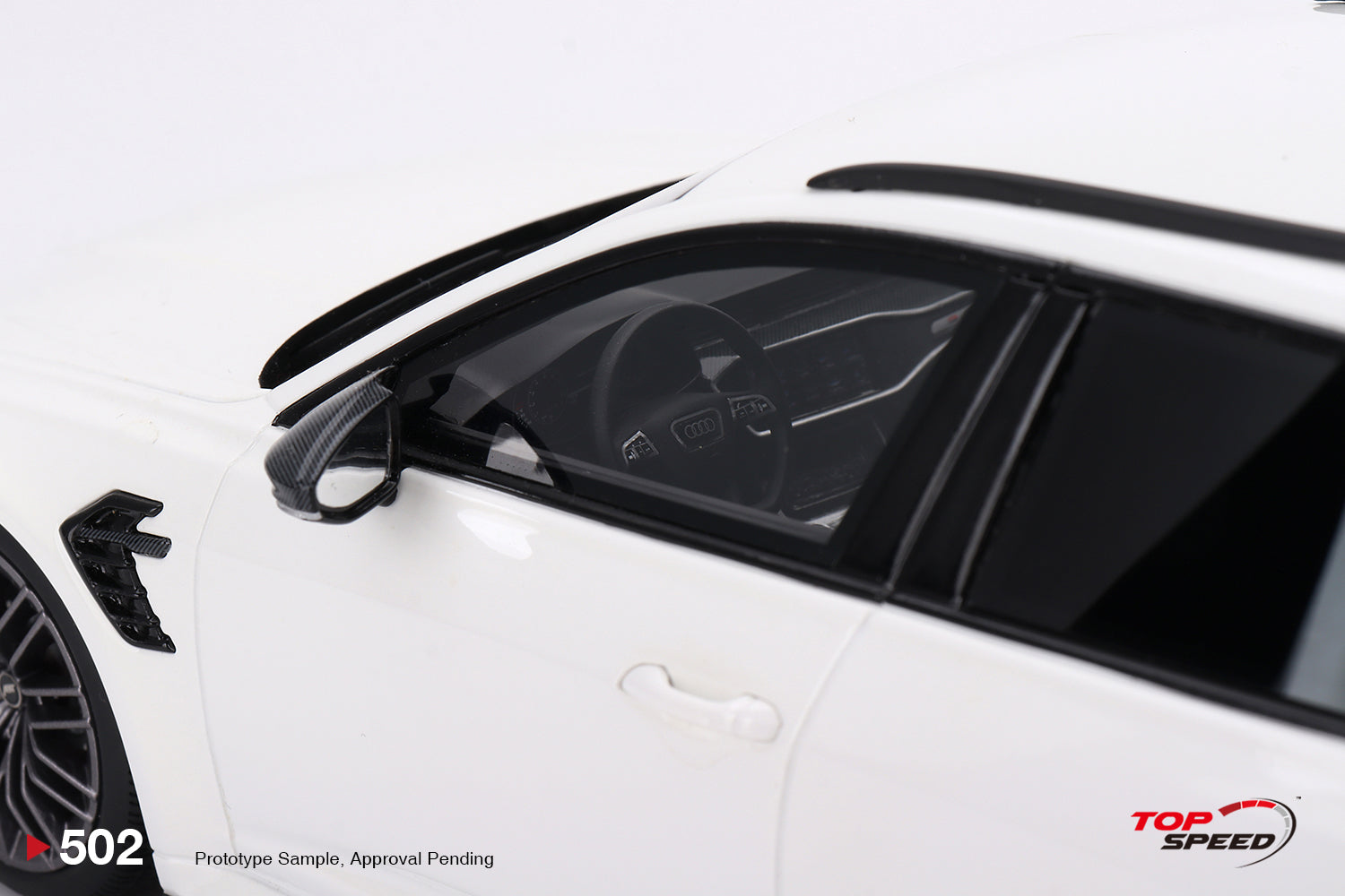 TOPSPEED 1:18 Audi ABT RS6-R Glacier White Metallic TS0502