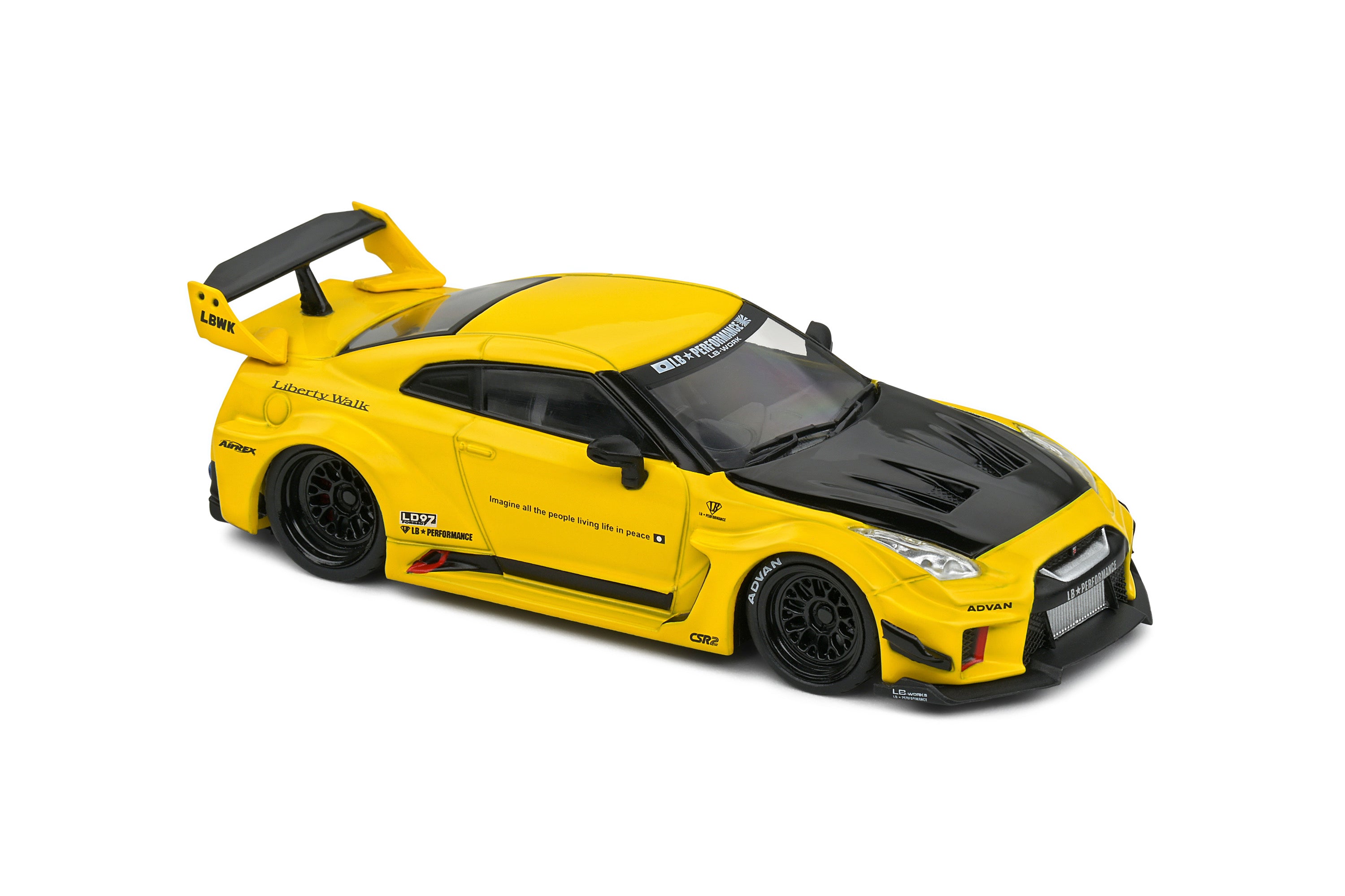 Solido 1:43 NISSAN GTR35 LBWK SILHOUETTE YELLOW 2019 S4311206