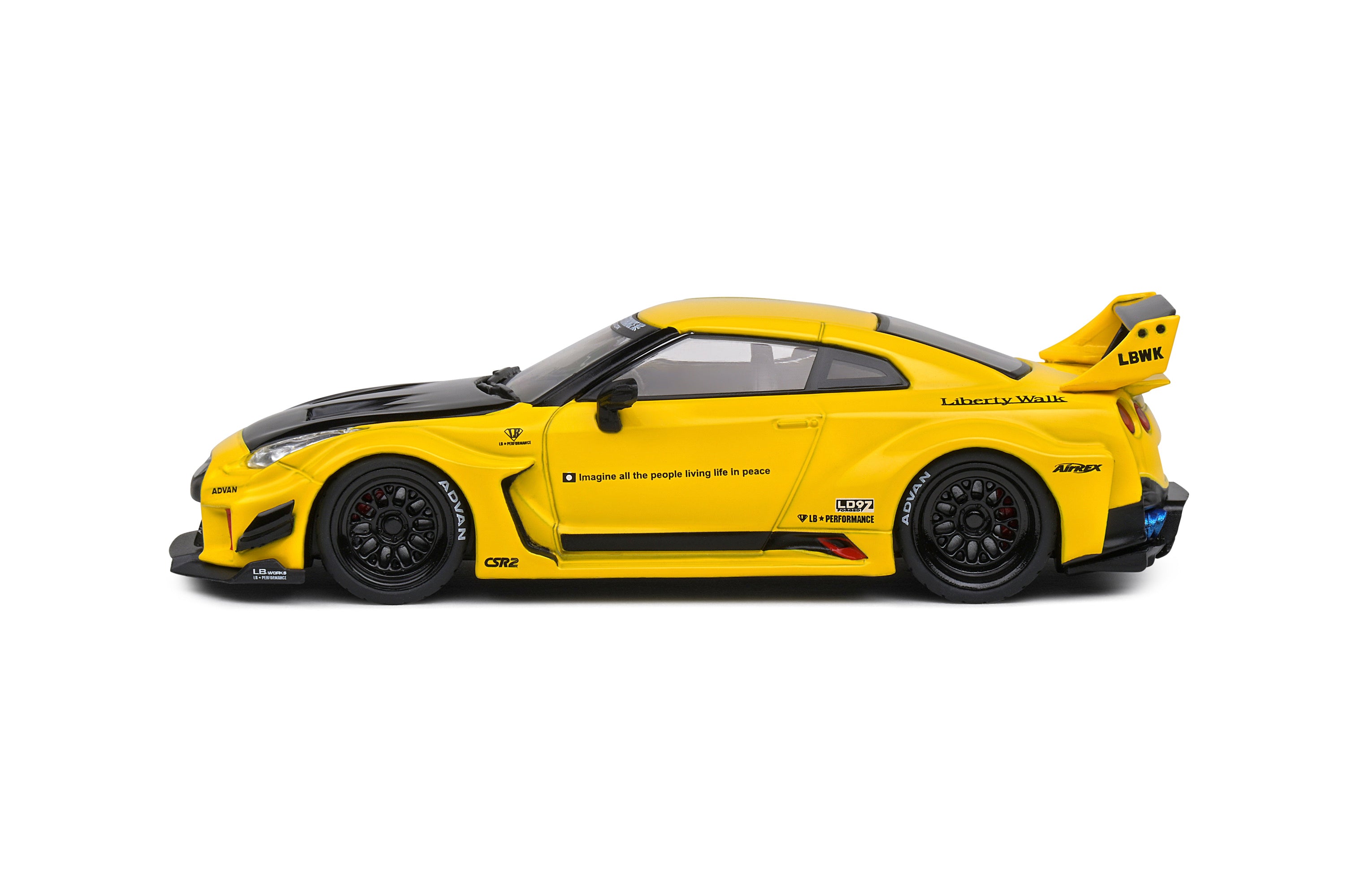 Solido 1:43 NISSAN GTR35 LBWK SILHOUETTE YELLOW 2019 S4311206