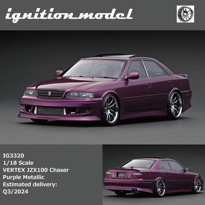 IG 1:18 VERTEX JZX100 Chaser Purple Metallic – Horizon Diecast
