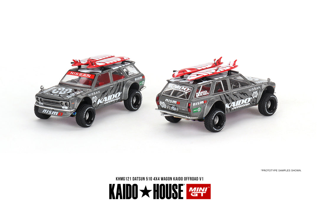 Kaido House + Mini GT 1:64 Datsun KAIDO 510 Wagon 4x4 Kaido Offroad V1 KHMG121