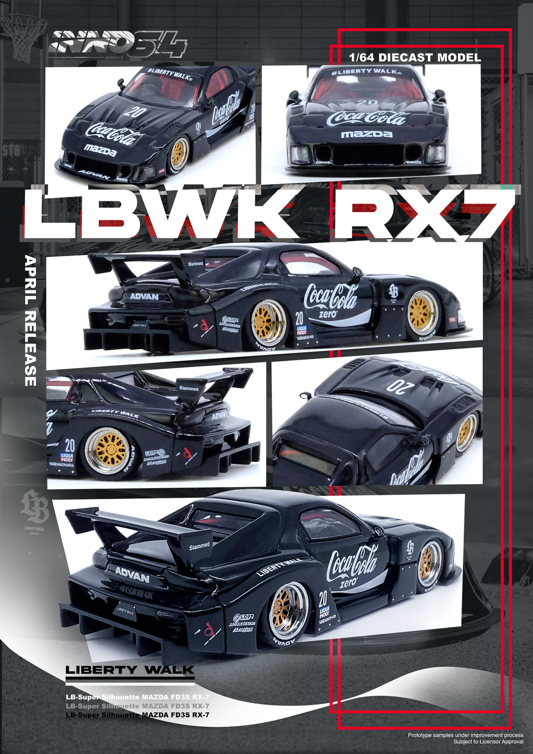 Inno64 1:64 Mazda RX7 (FD3S) LB-SUPER SILHOUETTE IN64-LBWK-RX7-01 ...
