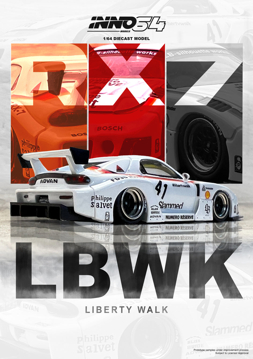 Inno64 1:64 Mazda RX7 (FD3S) LB-SUPER SILHOUETTE IN64-LBWK-RX7-02 ...