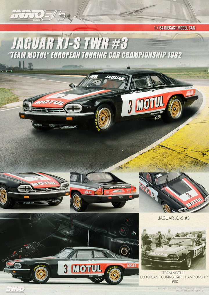[Preorder] Inno64 1:64 Jaguar XJ-S TWR #3 "TEAM MOTUL" European Tooling Car Championship 1982
