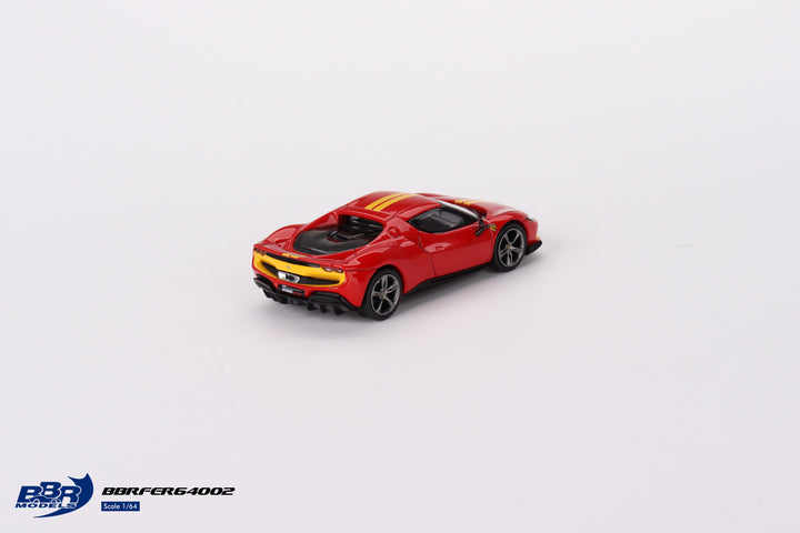 BBR 1:64 Ferrari 296 GTB Assetto Fiorano Rosso Corsa BBRFER64002 rear