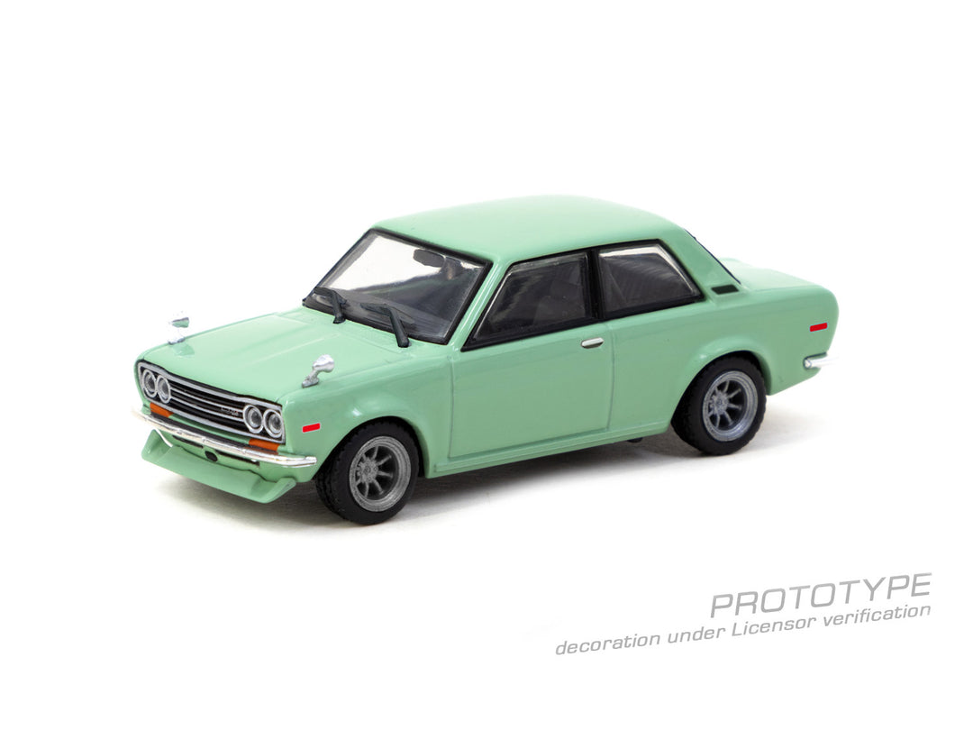 Tarmac Works 1:64 Datsun 510 Light Green T64R-052-GR