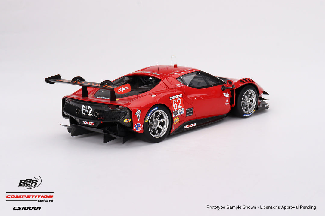 [Preorder] BBR 1:18 Ferrari 296 GT3 Risi Competizione 2023 - no.62 IMSA Daytona 24 Hrs