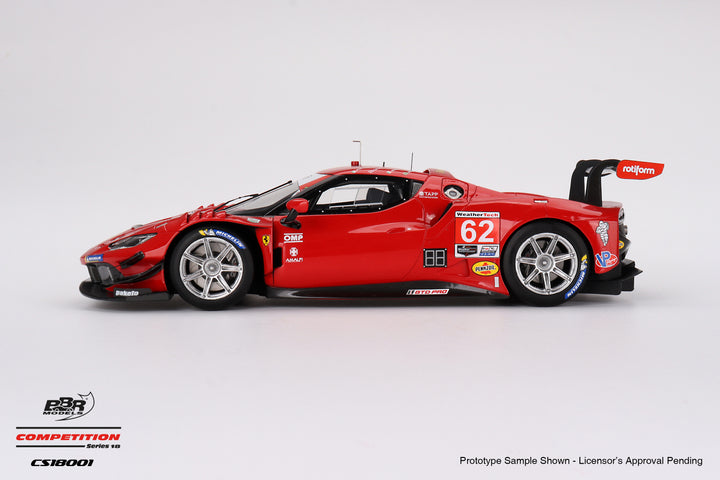 [Preorder] BBR 1:18 Ferrari 296 GT3 Risi Competizione 2023 - no.62 IMSA Daytona 24 Hrs